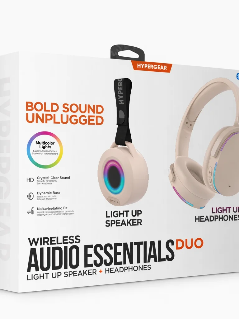HyperGear Bluetooth LED Headphones & Portable Speaker Bundle product image (3)
