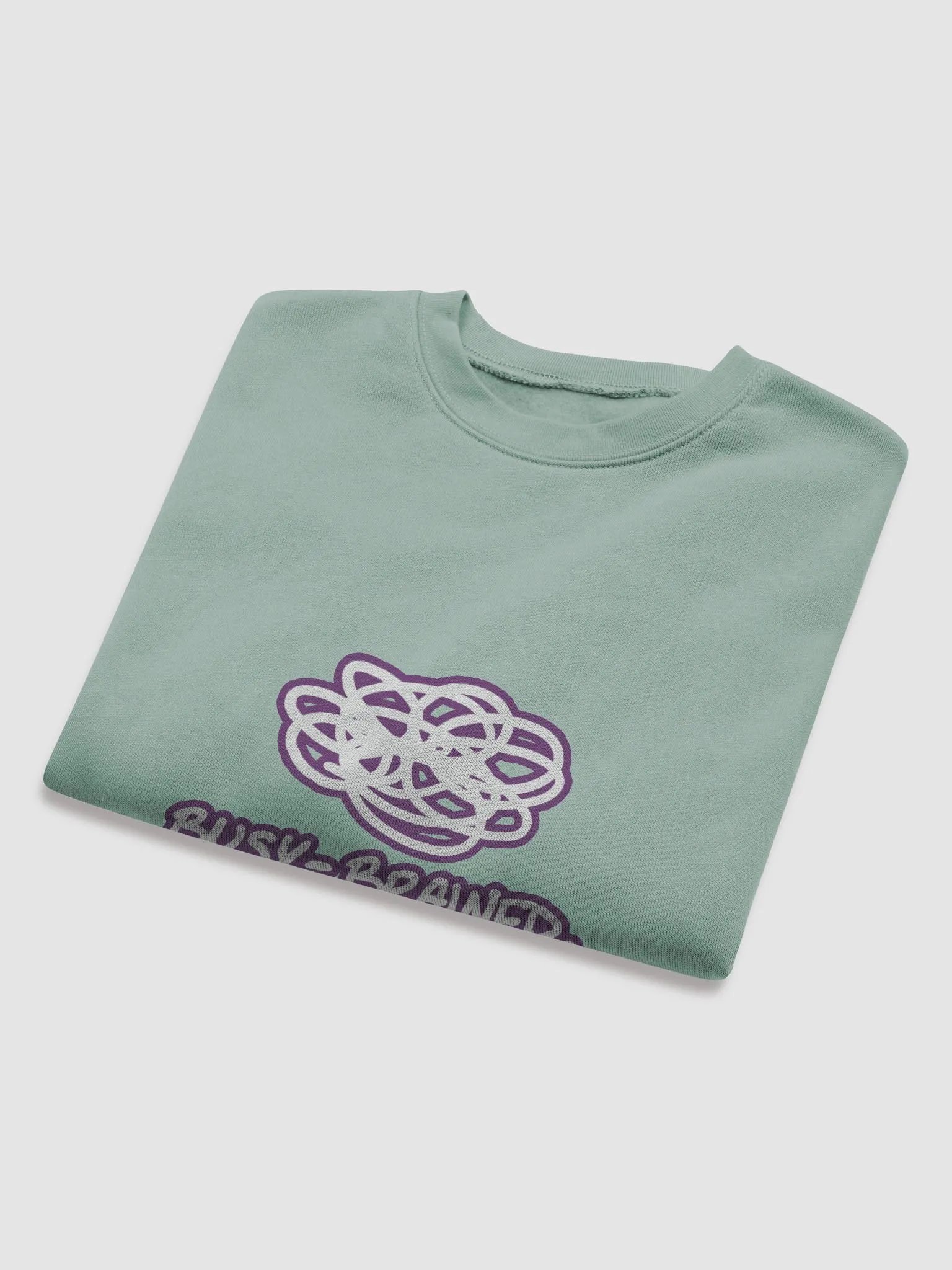 BUSY-BRAINED (lined design, #763D7D) Women's Fleece Crop Sweatshirt product image (32)