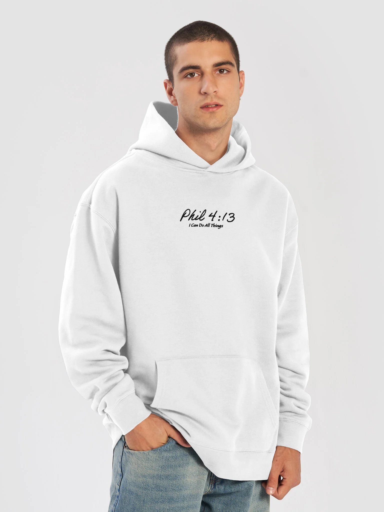 Embroidered White Hoodie product image (7)