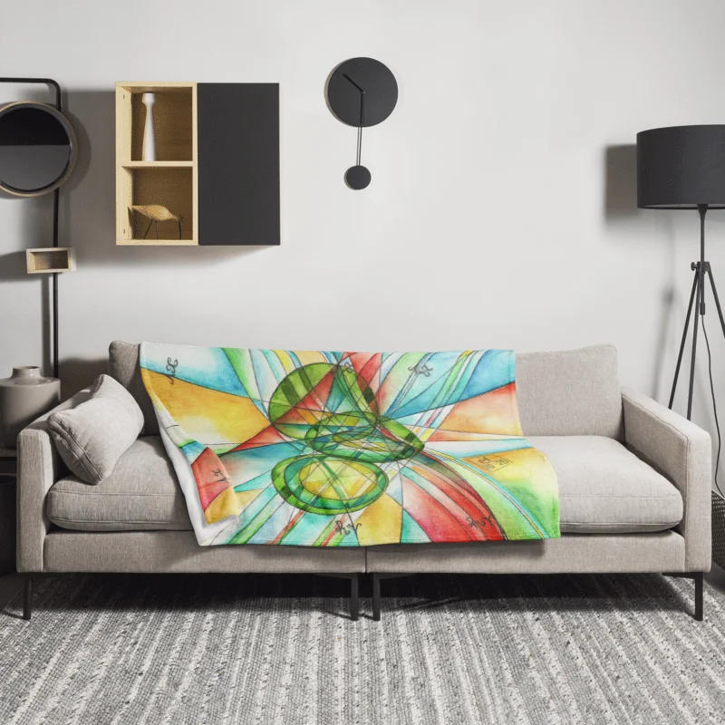 Circles to Circles #4 - Stereographic Projection Mathematical Art Blanket product image (2)