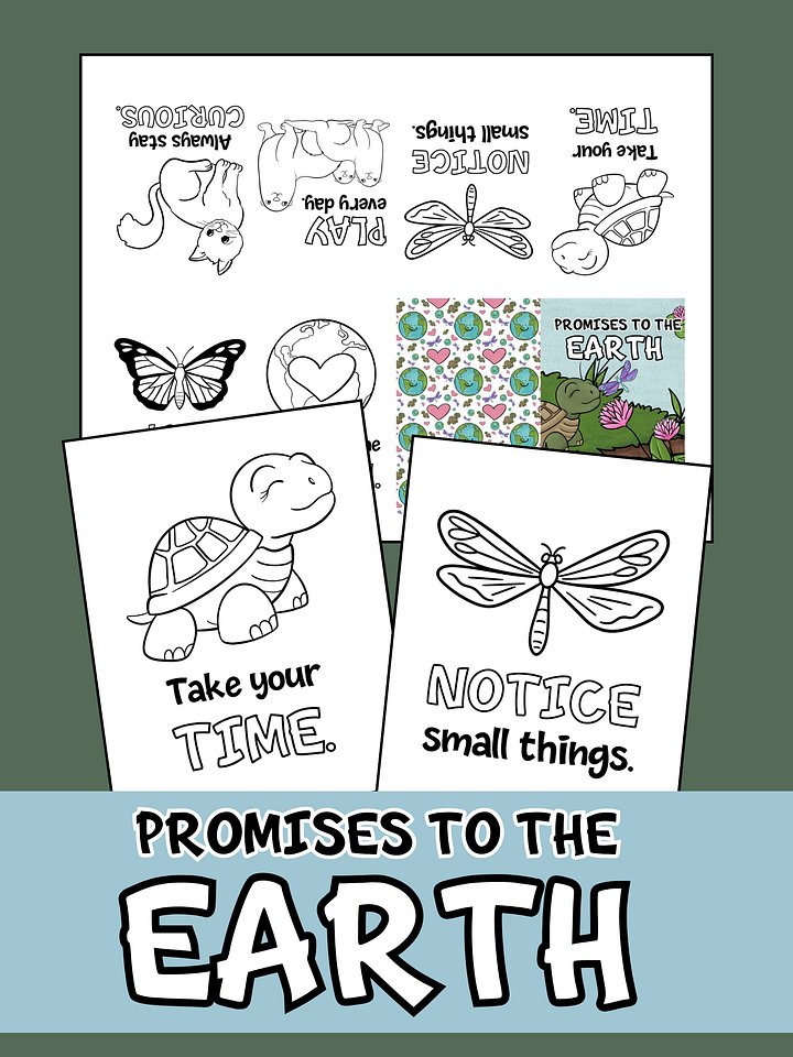 Promises to the Earth: A Coloring Minibook product image (1)