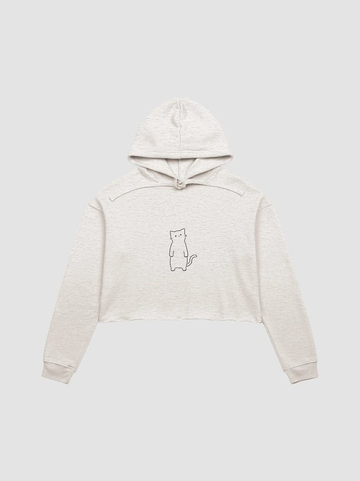 Cute Cartoon Cat Cropped Hoodie product image (1)