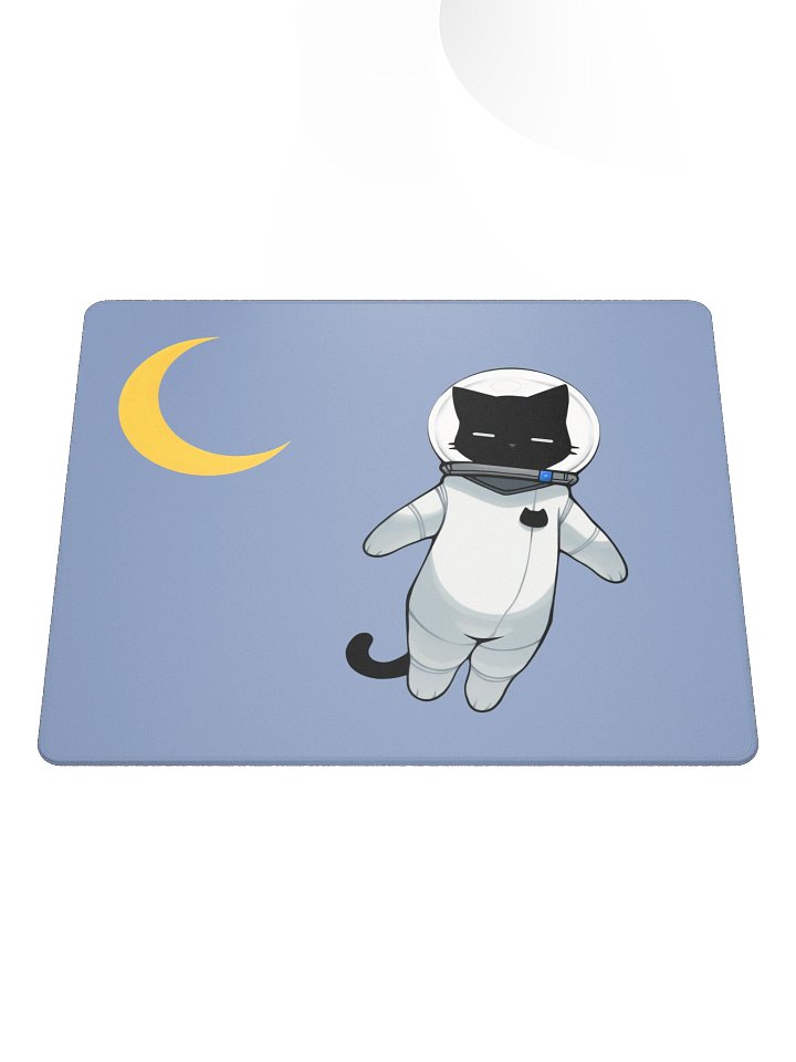 Sleepy Space Kitty Gaming Mouse Pad product image (1)