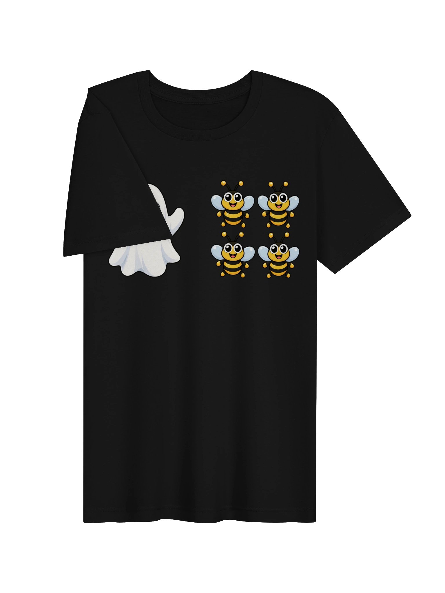 Funny Boo Bees T-shirt | Cute Ghost with Four Bees shirt, Funny Halloween Ghost Bees product image (102)