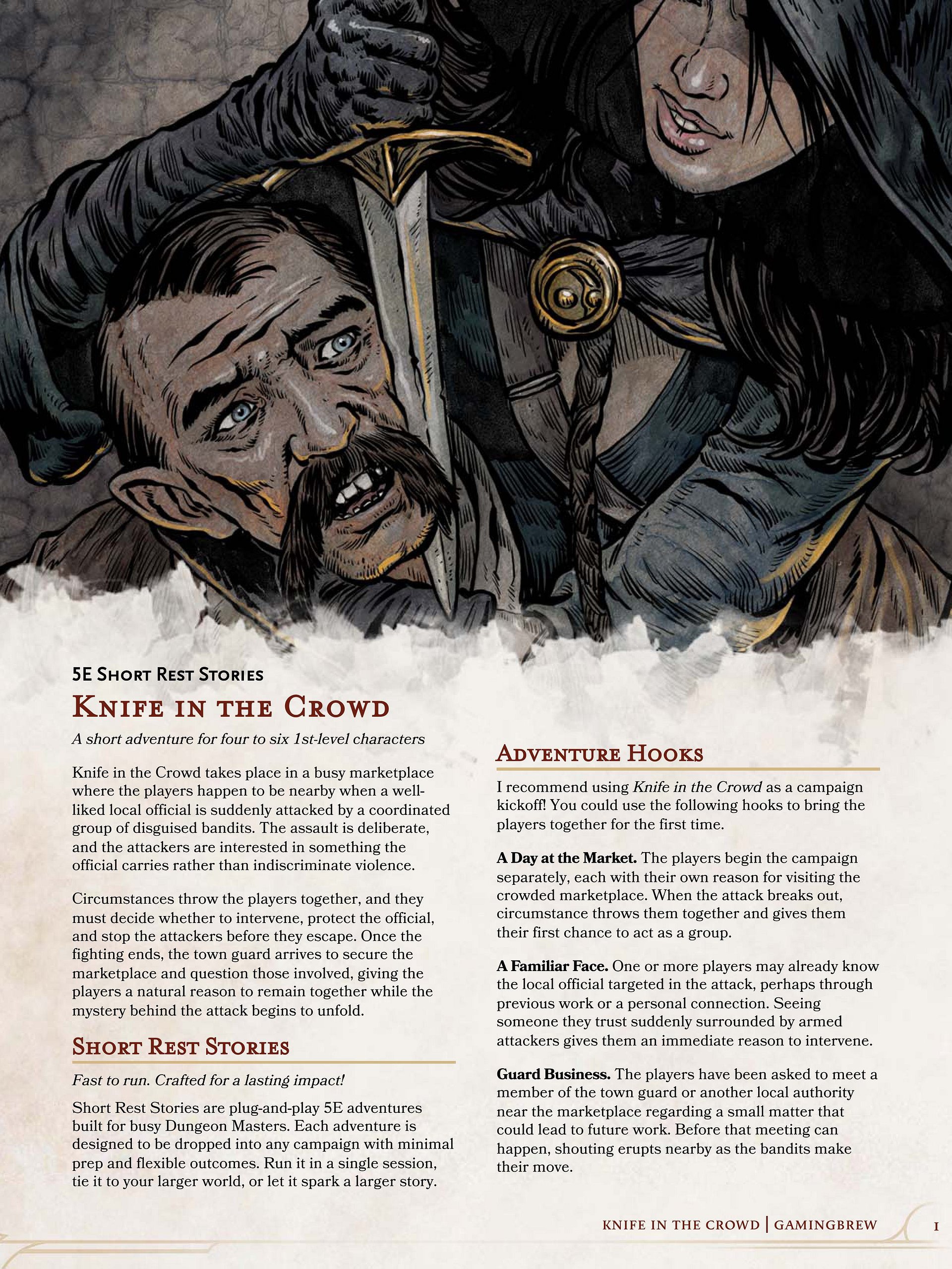 Knife in the Crowd | Short Rest Stories | 1st level product image (2)