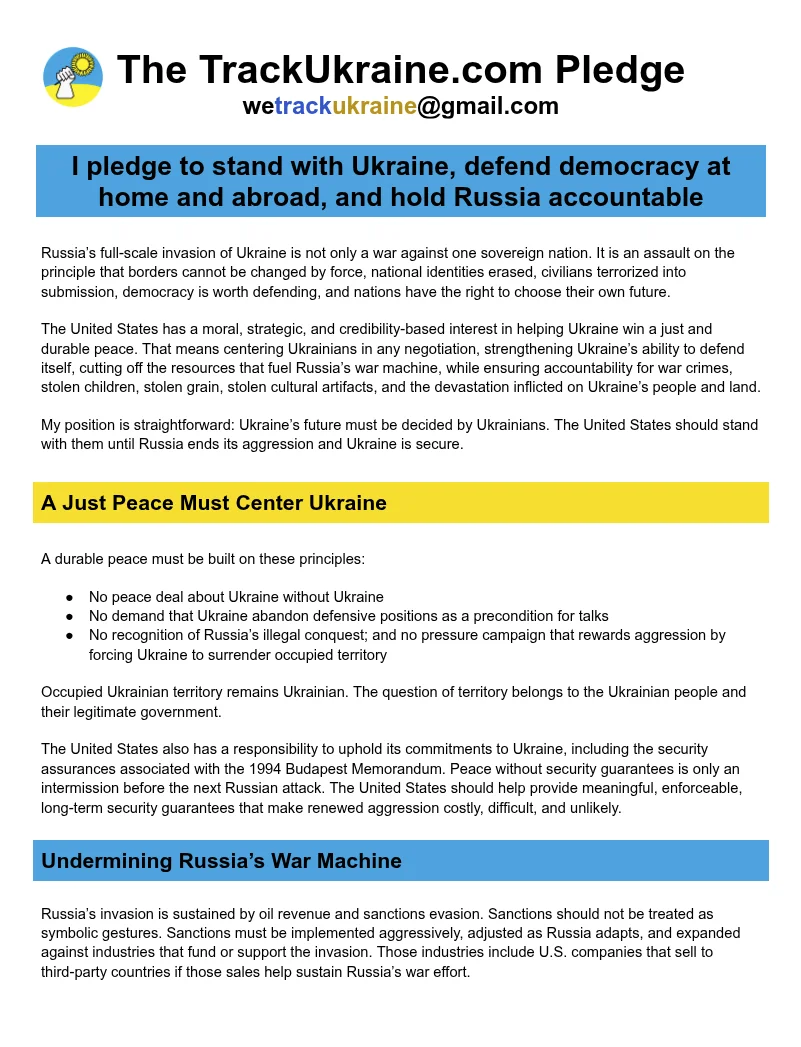 The Track Ukraine Pledge product image (1)