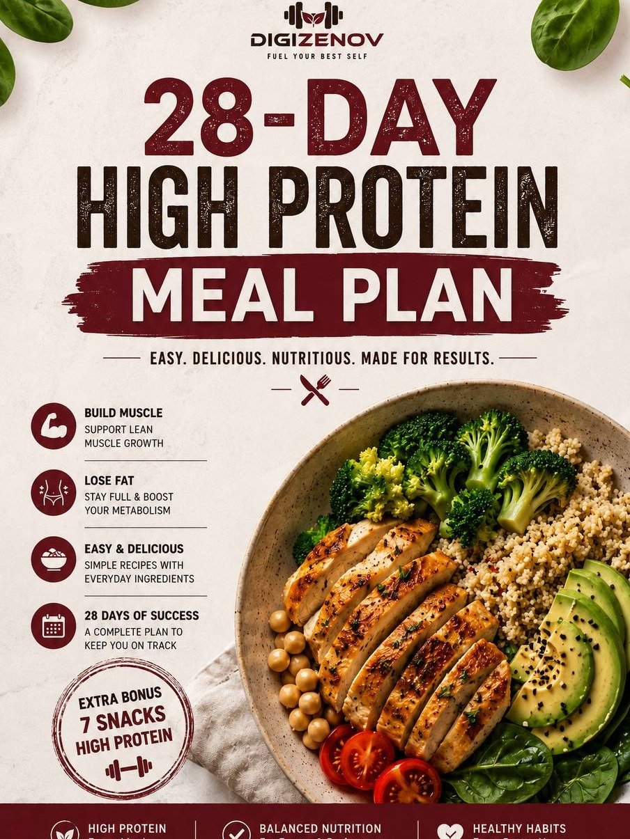 28-Day High Protein Meal Plan | PDF eBook product image (1)