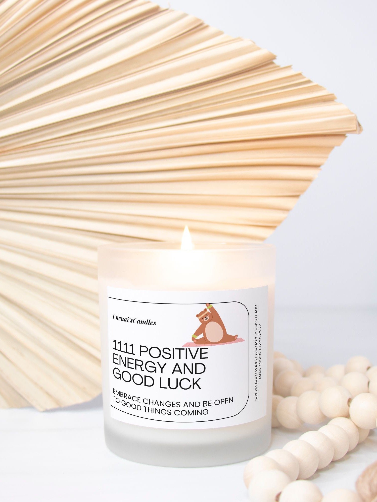 1111 Positive energy and good luck Frosted Candle product image (1)