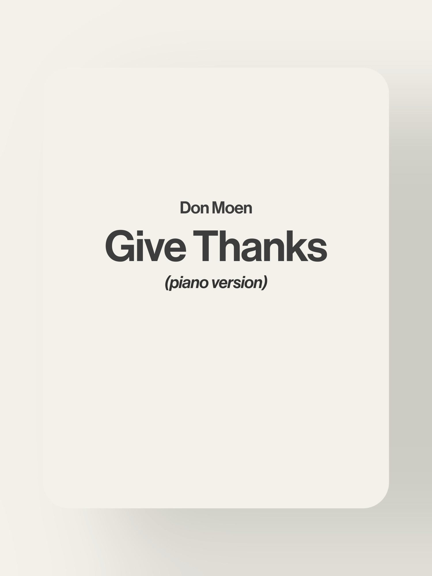 Give Thanks - Don Moen product image (1)