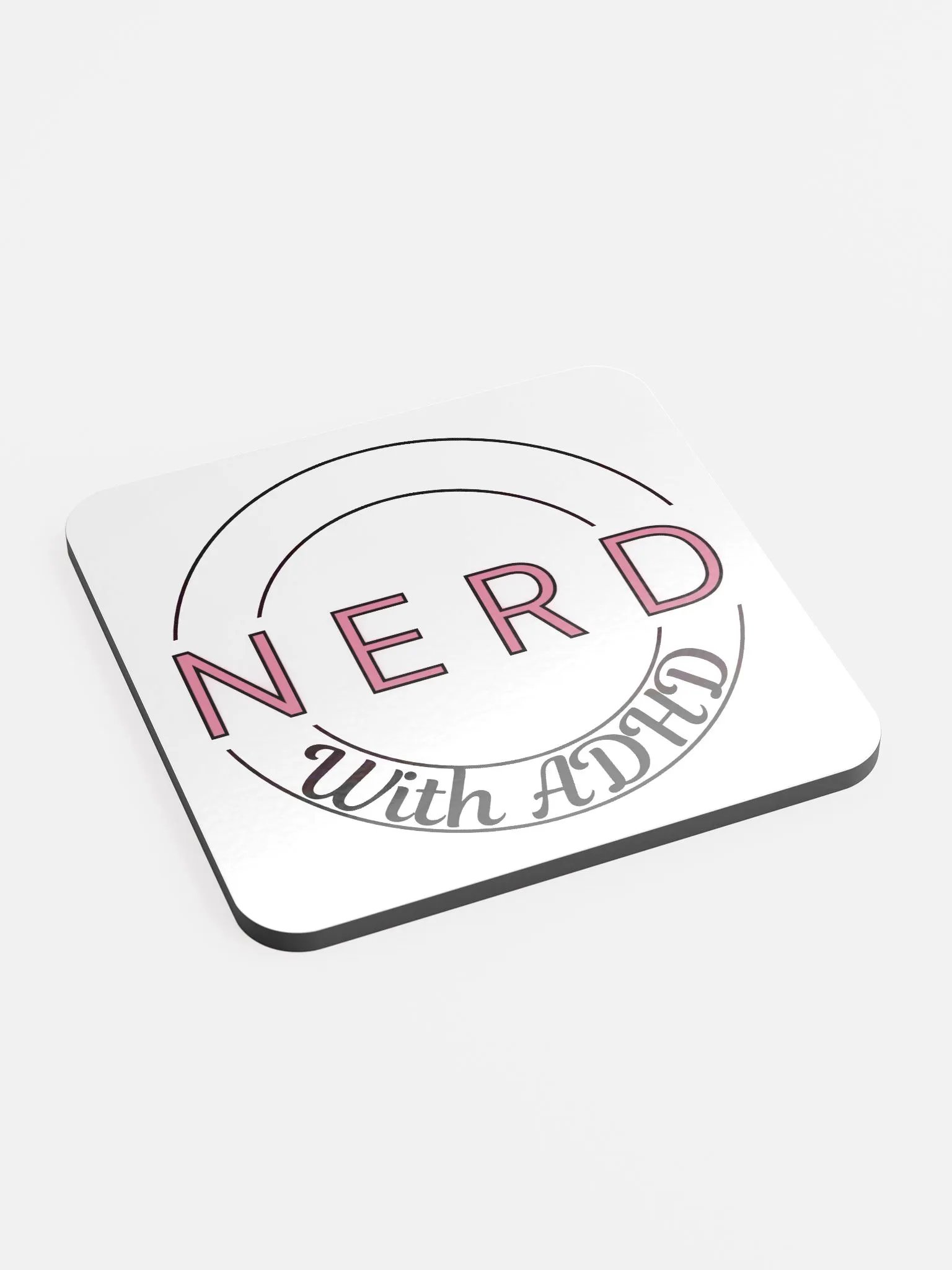 NerdWithADHD - Gloss Cork Coaster product image (2)