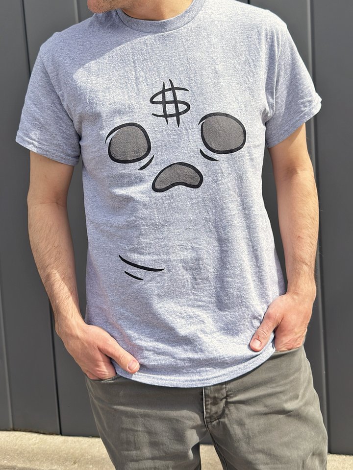 Grey Money Ghost Face T-Shirt product image (1)