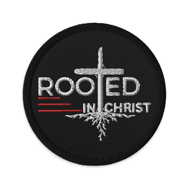Rooted in Christ - Colossians 2:7 Embroidered Patch product image (1)
