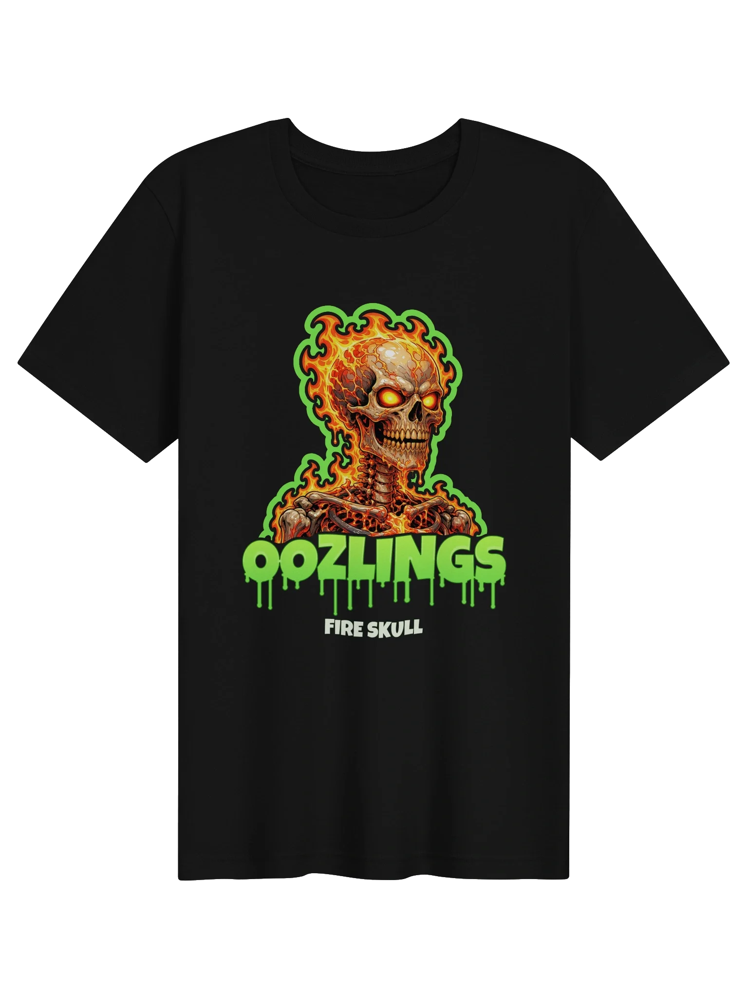 Fire Skull Hero Tee in Black