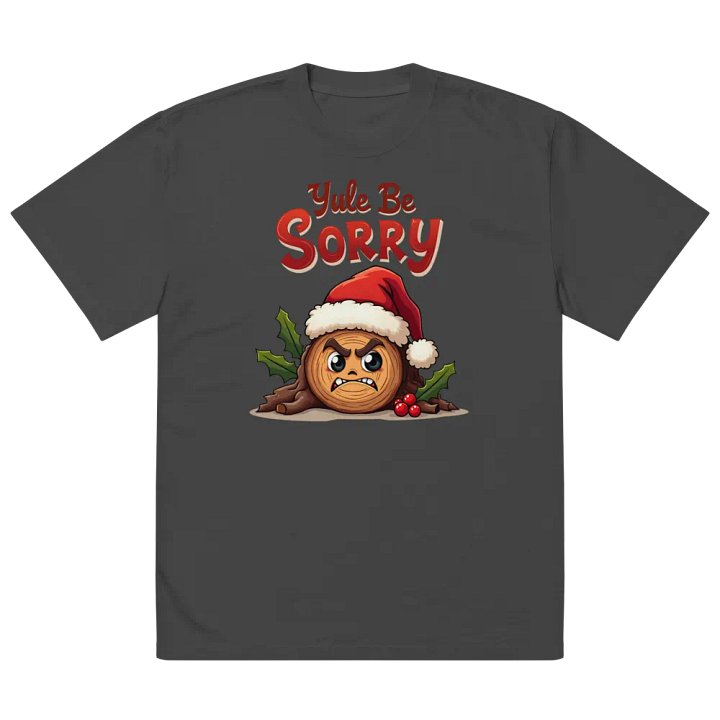 Angry Yule Log Oversized Tee product image (5)