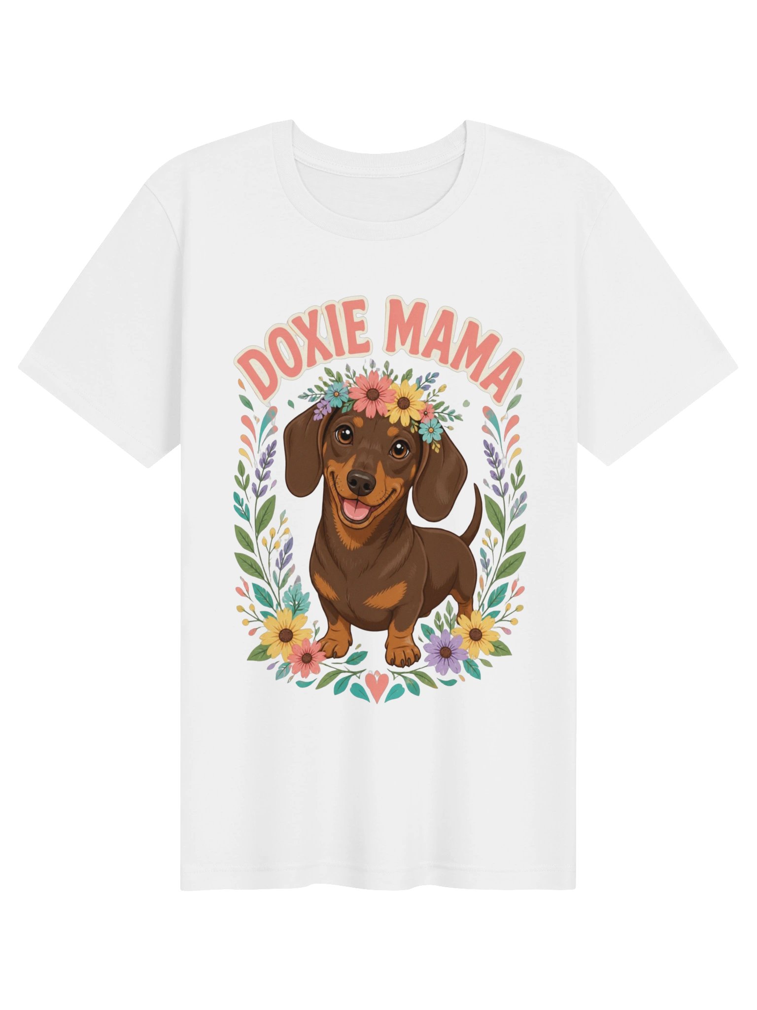 Floral Doxie Mama T-Shirt product image (2)