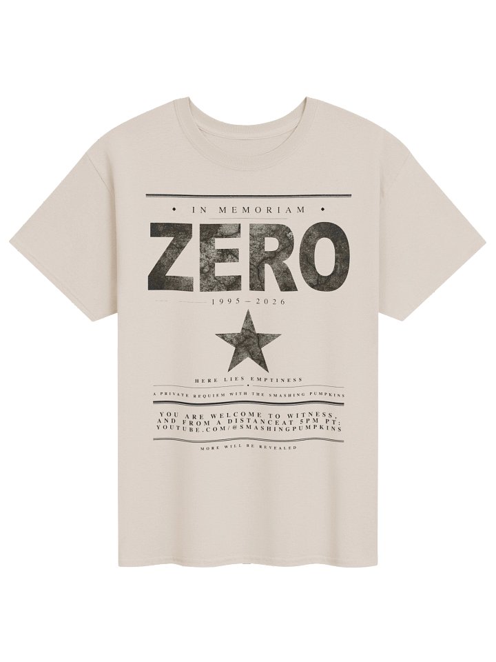 The Smashing Pumpkins In Memoriam Zero 1995–2026 Merch Tshirt product image (1)