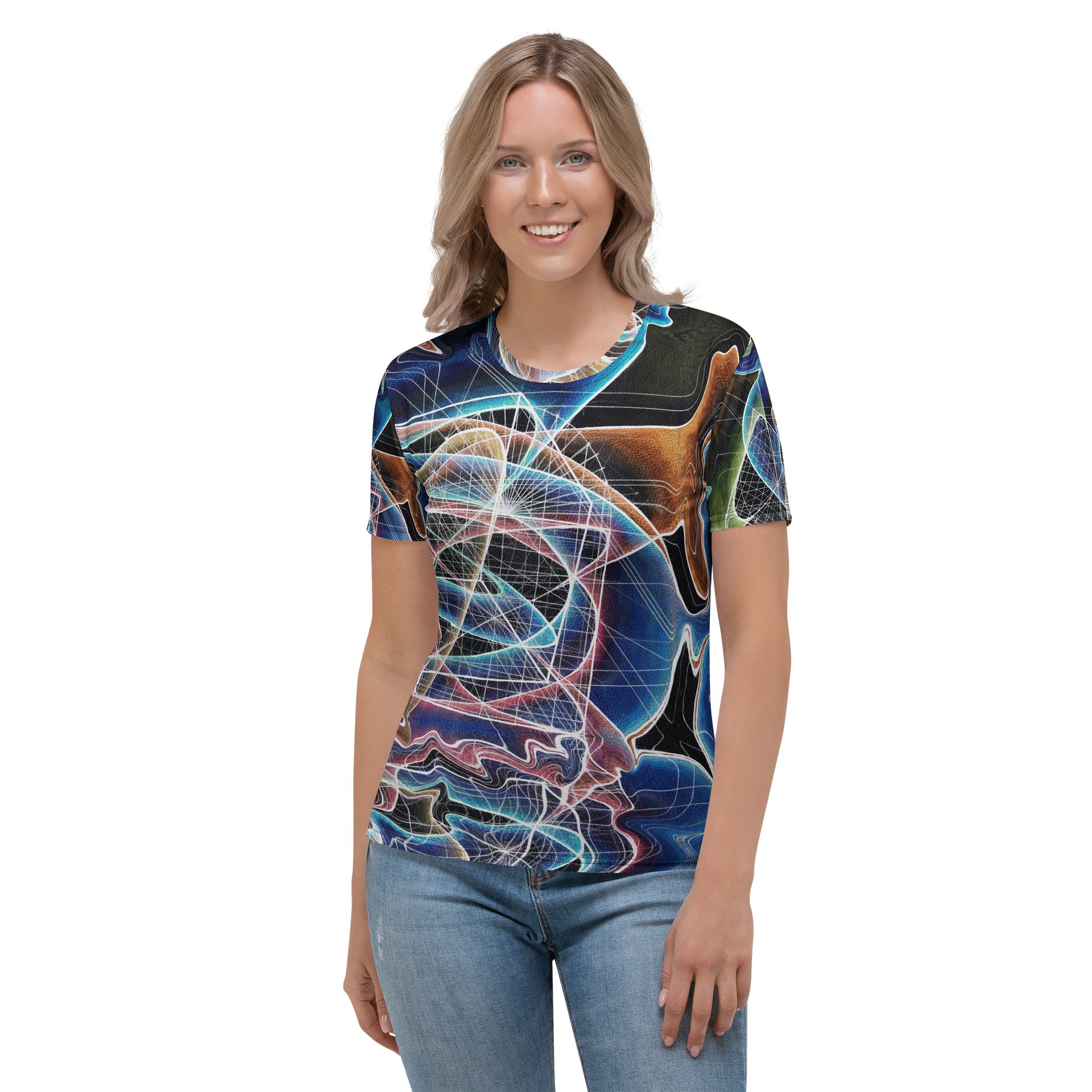 Translucent Heart - Geometric Negative Art Women's Crew Neck T-Shirt product image (2)