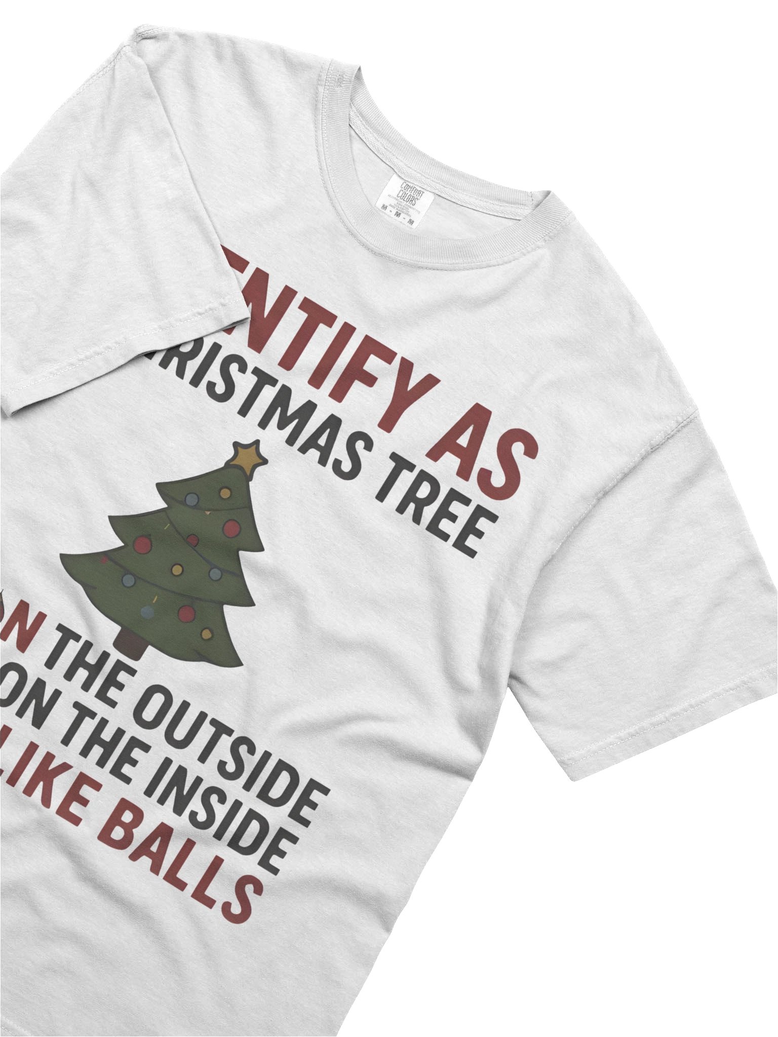 I Identify As A Christmas Tree Lit On The Outside Shirt product image (3)