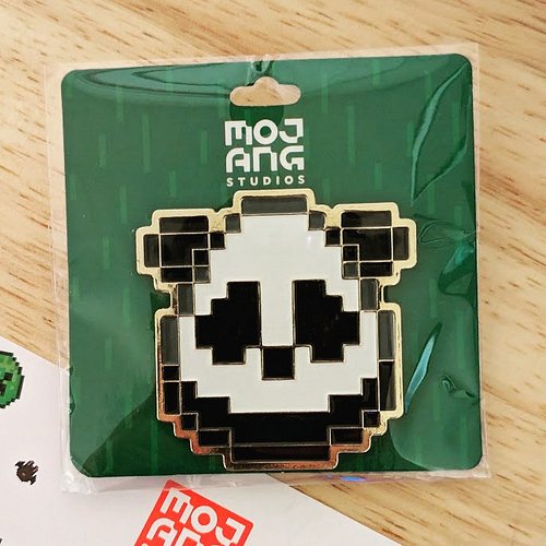 Thank you @minecraft for sending me this awesome Panda Egg Pin to celebrate the new Minecraft Game Drop. It's so big! #minecr...