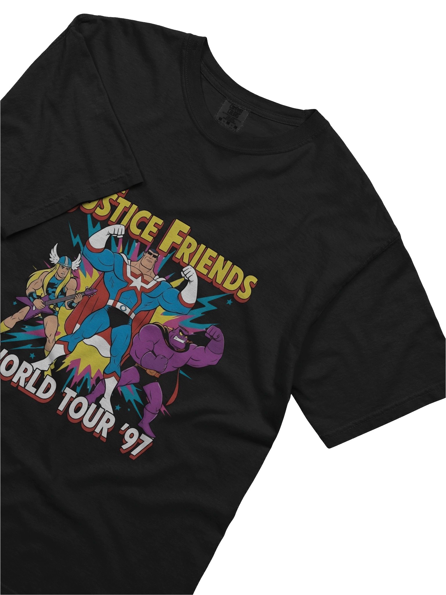 The Justice Friends World Tour '97 T-Shirt | Retro 90s Cartoon Parody Concert Tee | Dexter's Lab Fan Apparel product image (6)