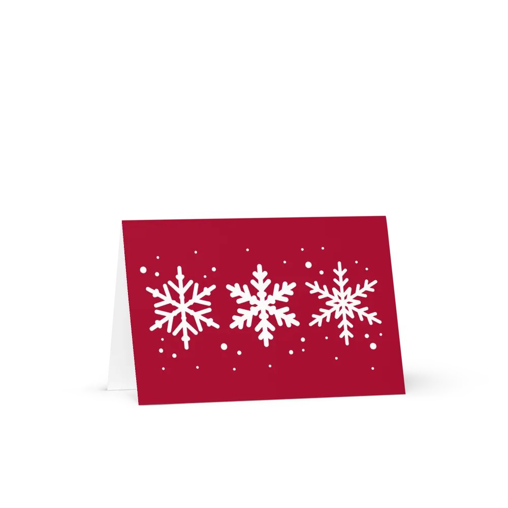 White Snowflakes Greeting Card product image (4)