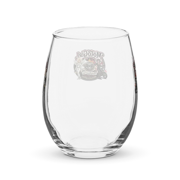 MotoGirl Emblem Stemless Wine Glass product image (2)