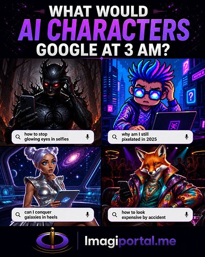 Let your weirdest ideas talk.
On Imagiportal, you can turn character ideas into AI personas you can actually interact with.

...