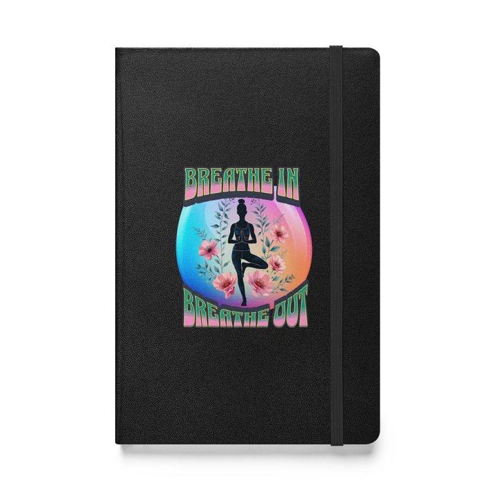 Breathe In Breathe Out Yoga Silhouette Hardcover Journal product image (1)