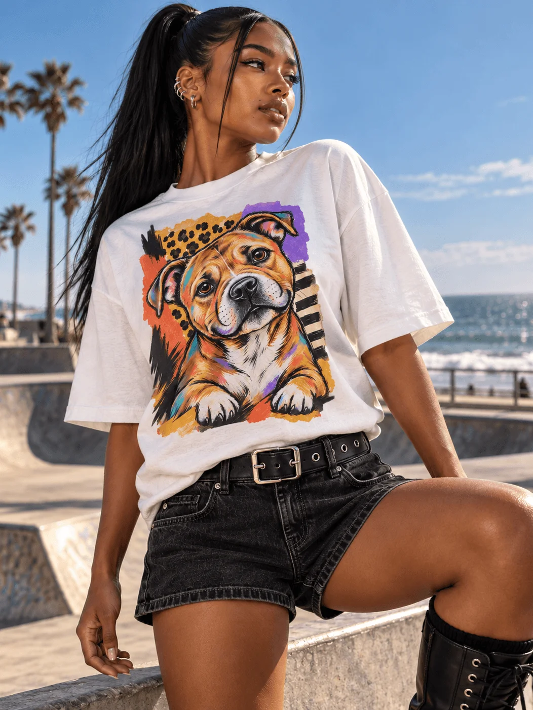 Staffordshire Bull Terrier Graphic T-Shirt product image (1)