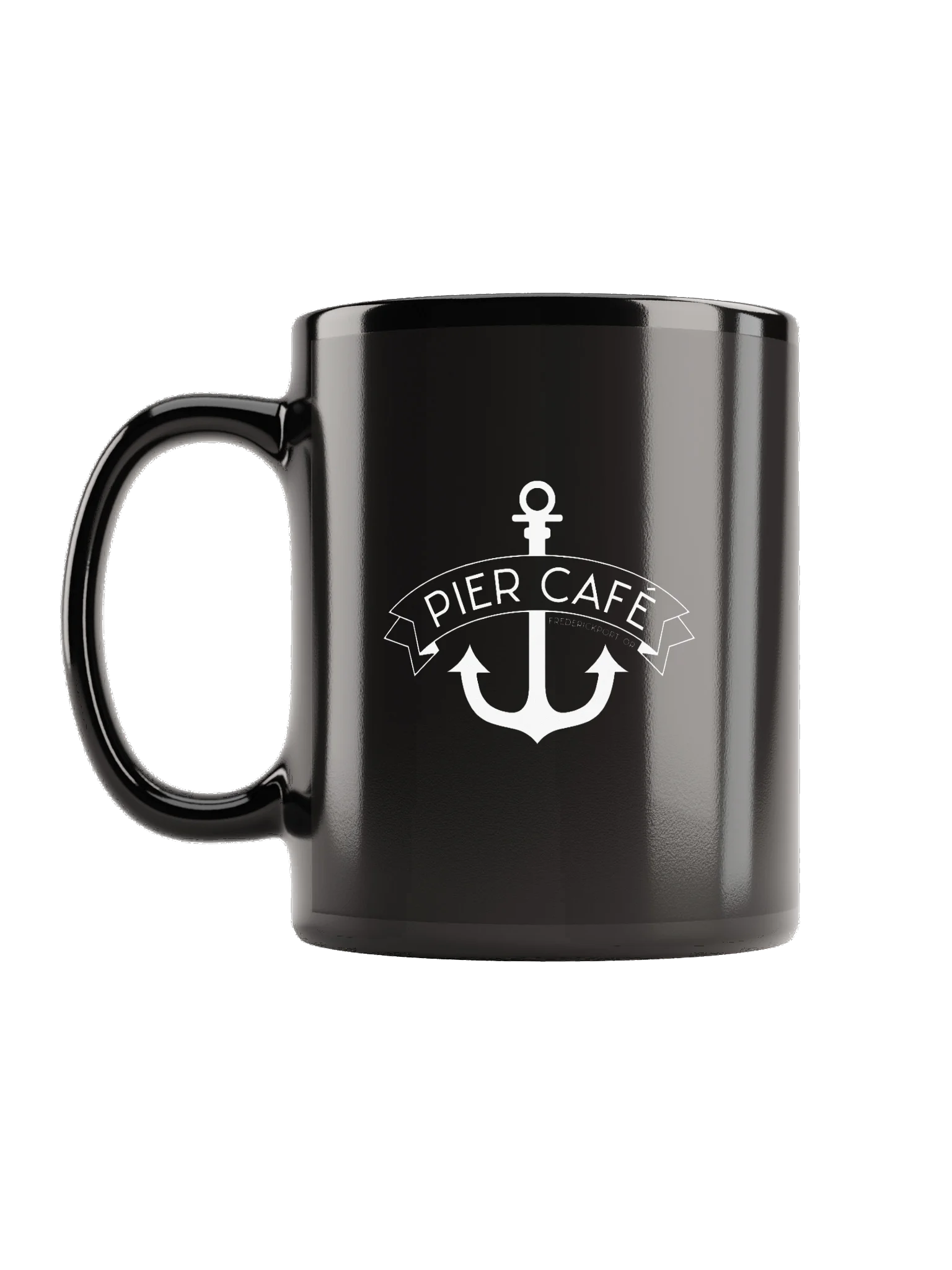 Pier Café Black Coffee Mug product image (1)