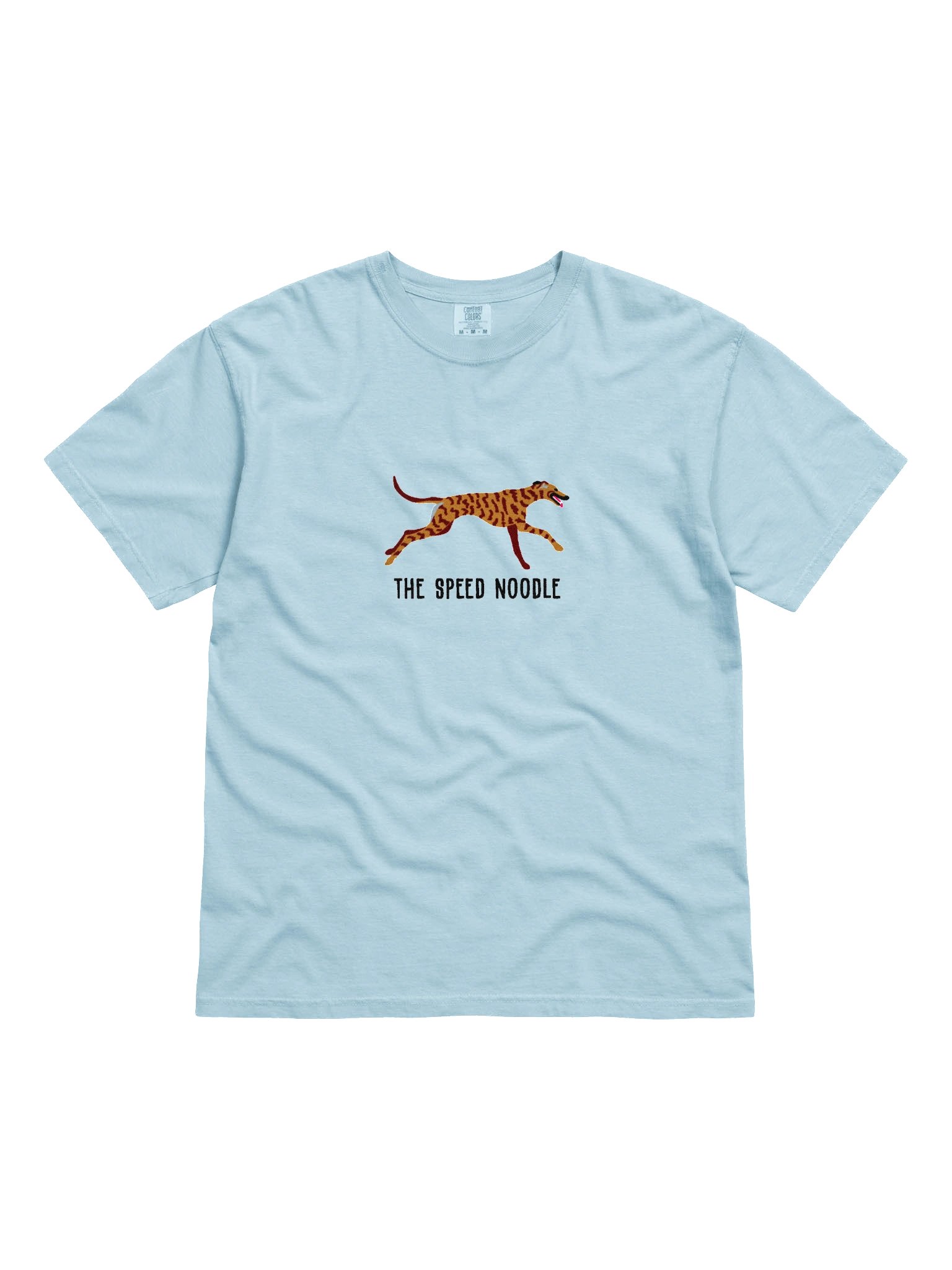 The Speed Noodle T-Shirt(Embroidered) of a Greyhound(Brindle 2) product image (4)