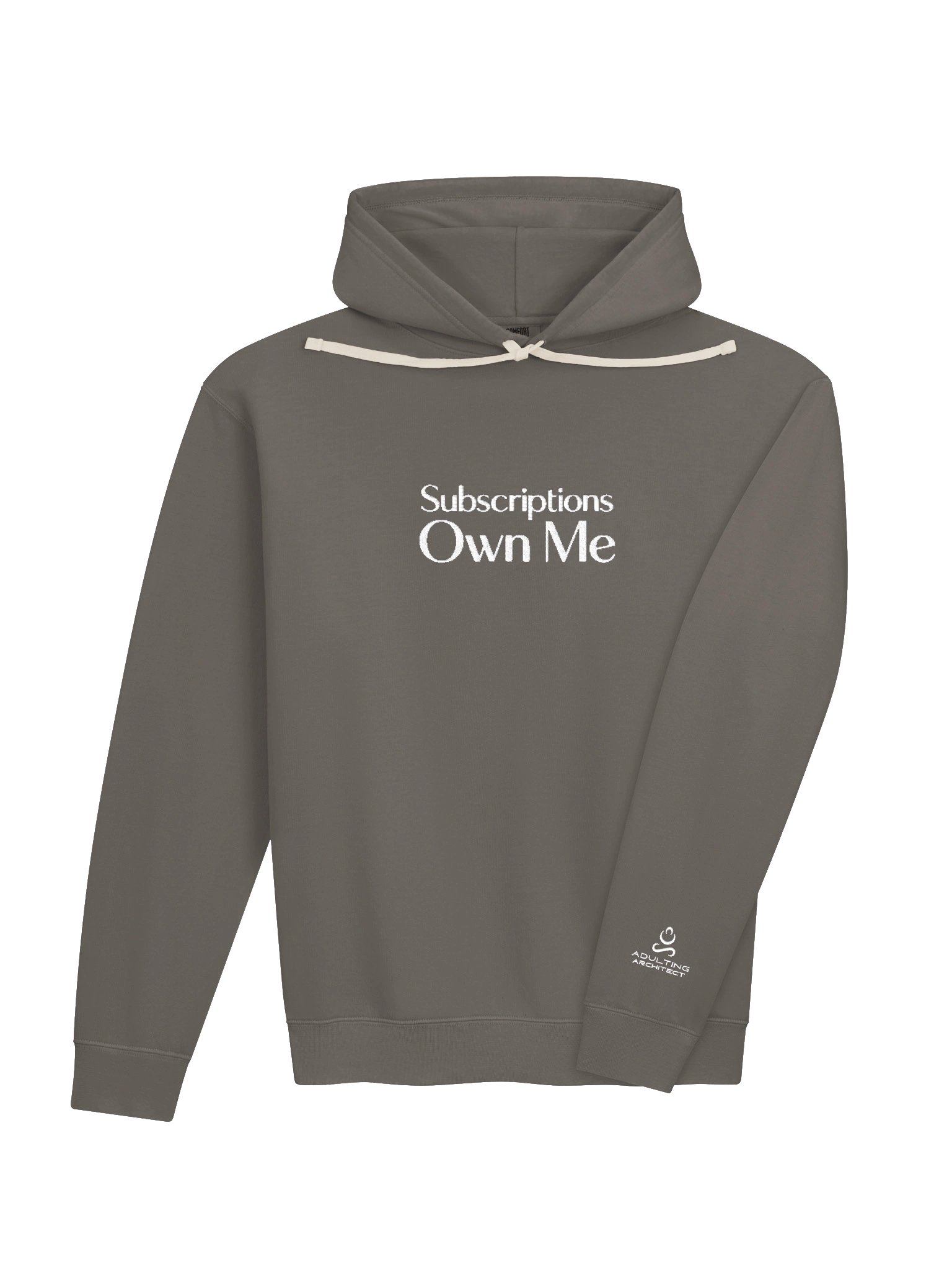 “Subscriptions Own Me” — Unisex Garment-Dyed Fleece Hoodie product image (3)