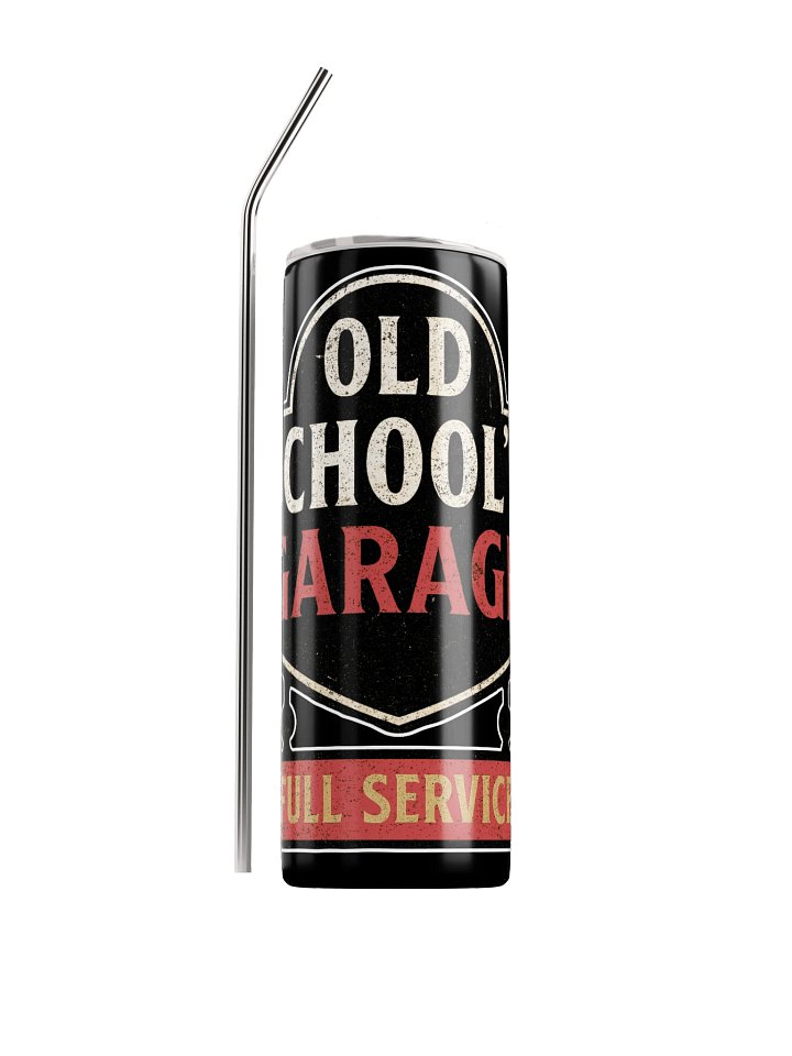 Old School's Garage "Full Service" Tumbler – 20oz Matte Black product image (2)
