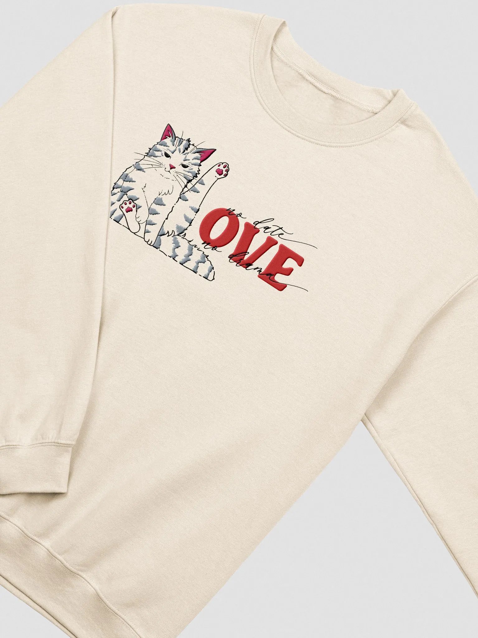 Cat Date Night - Embroidered Crewneck product image (1)