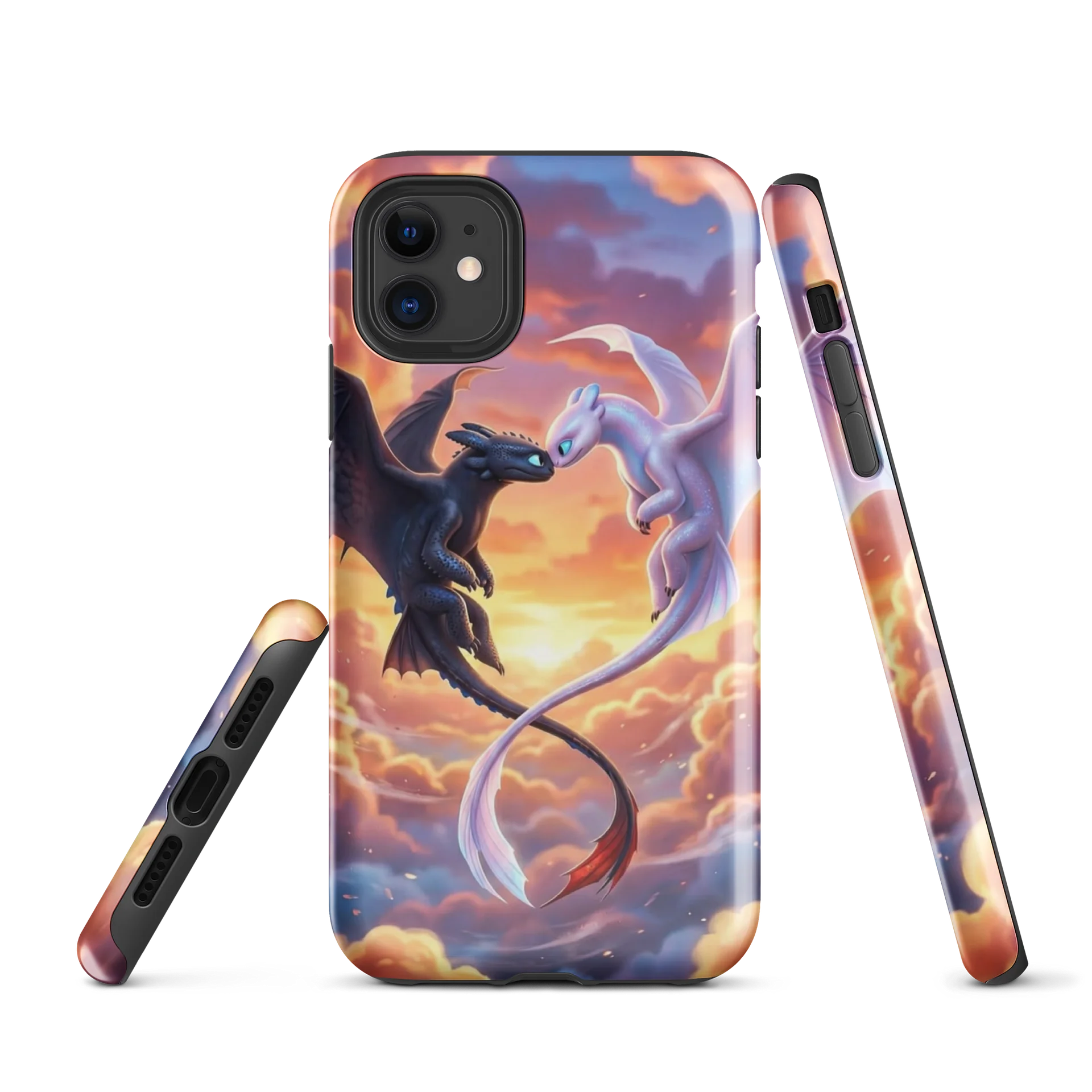 Twin Dragons Sunset iPhone Tough Case product image (1)