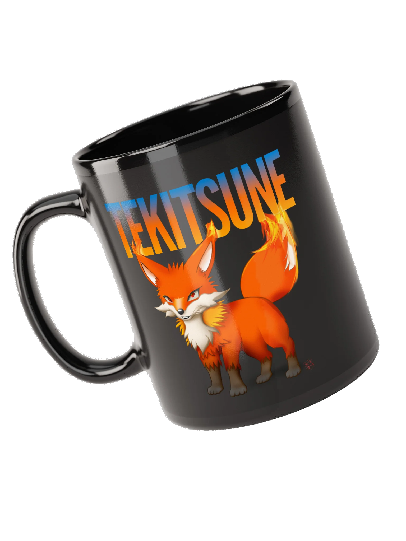 Tekitsune V Black Mug product image (5)