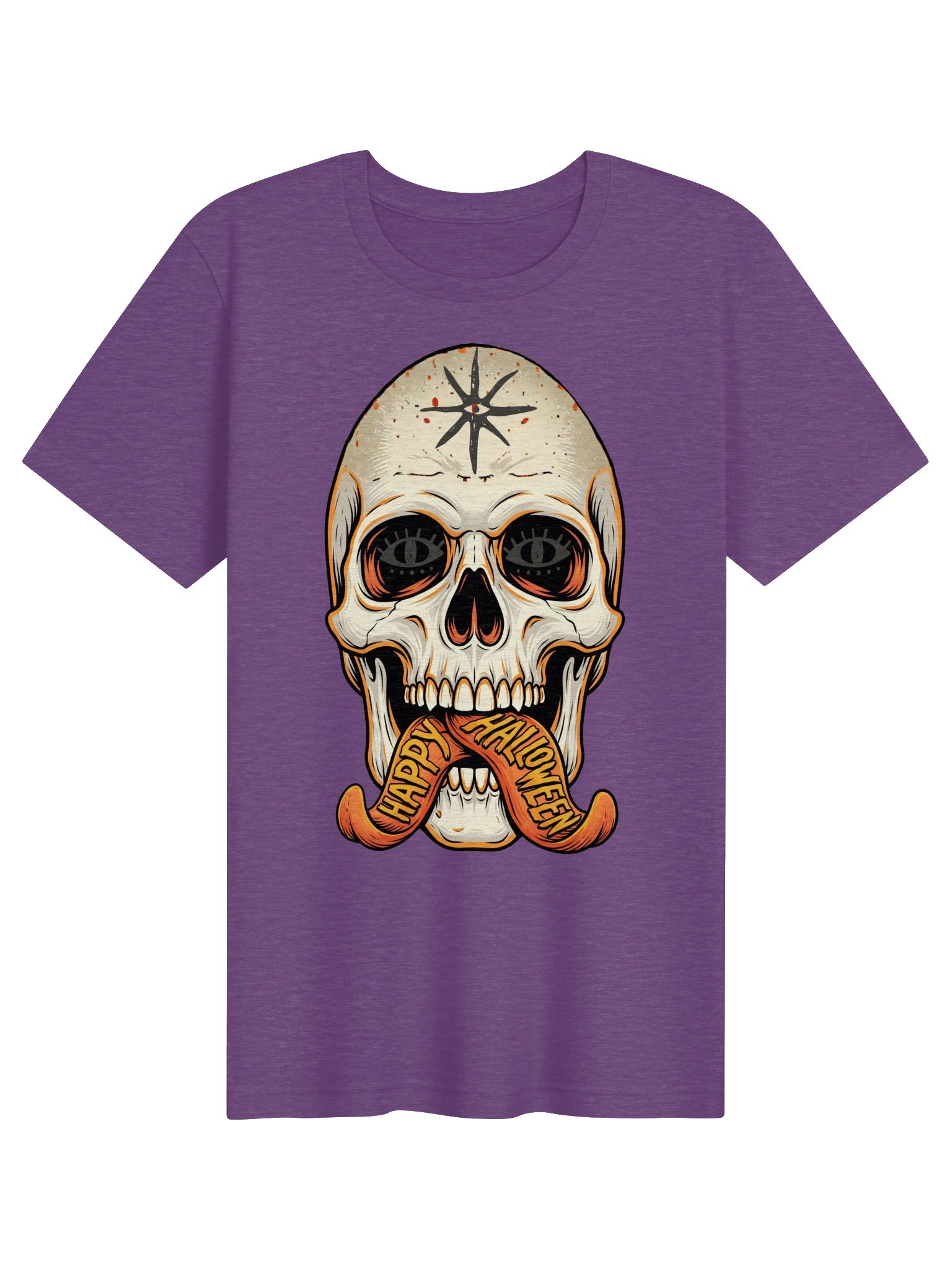 Happy Halloween Skull Tongues Tee product image (1)