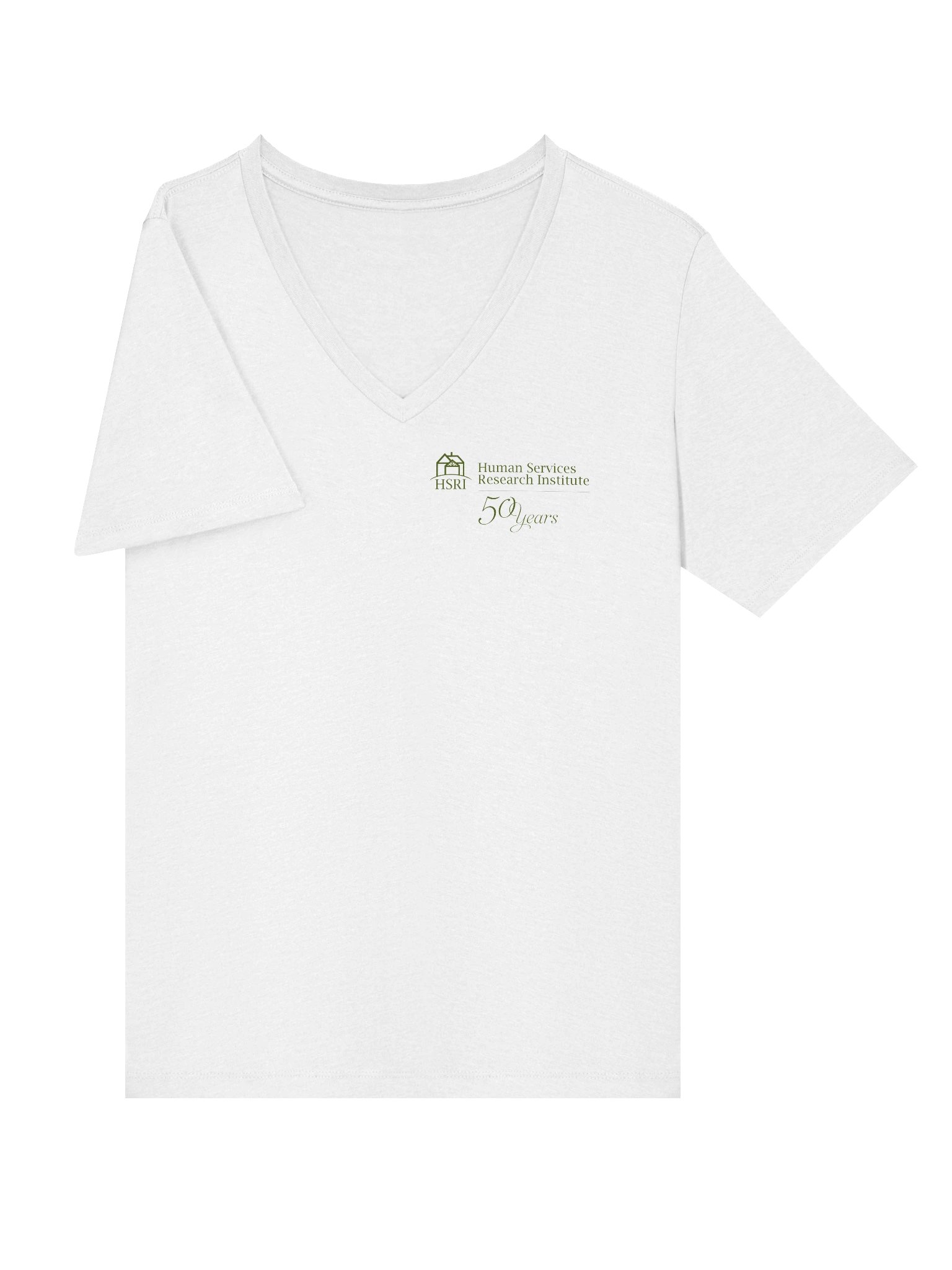 HSRI 50th Anniversary V-Neck T-Shirt - White product image (5)