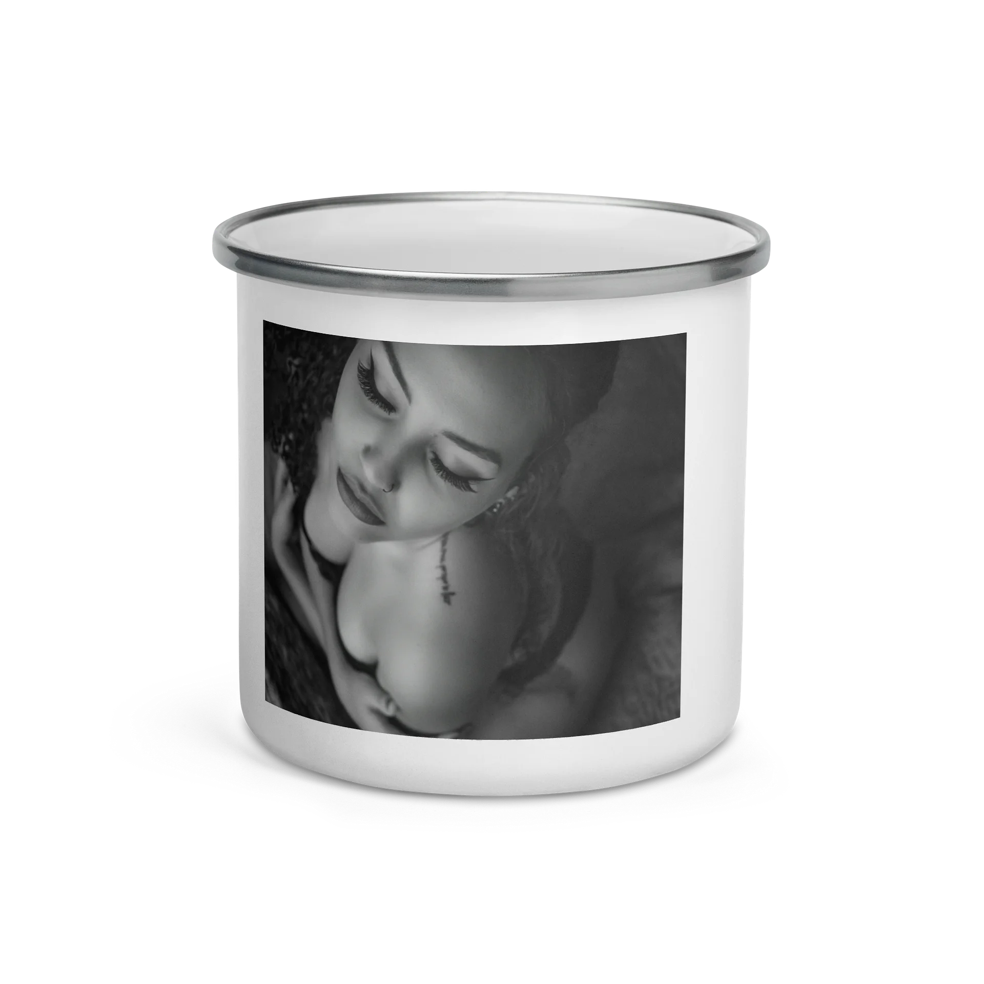 Moody Portrait Enamel Camp Mug product image (2)