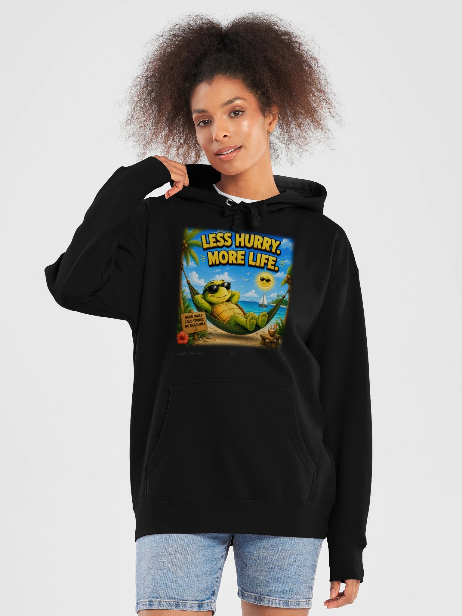 LESS HURRY. MORE LIFE. — Cotton Heritage M2580 Premium Hoodie product image (2)