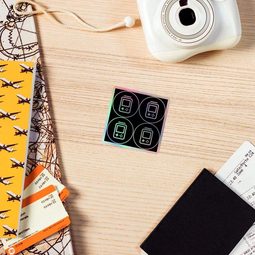 Holographic Sticker (Black) product image (5)