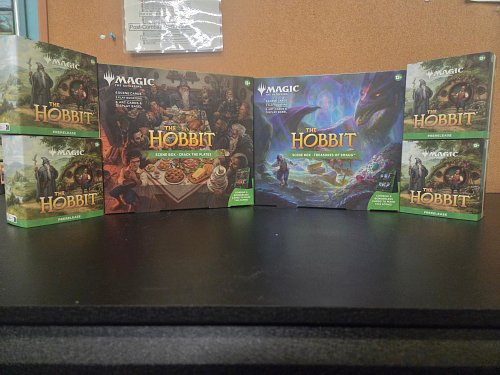 Magic the Gathering: The Hobbit is on sale tomorrow! 

Scene Box: Treasure of Smaug $70
  Crack the plates $45
Draft Night: $...