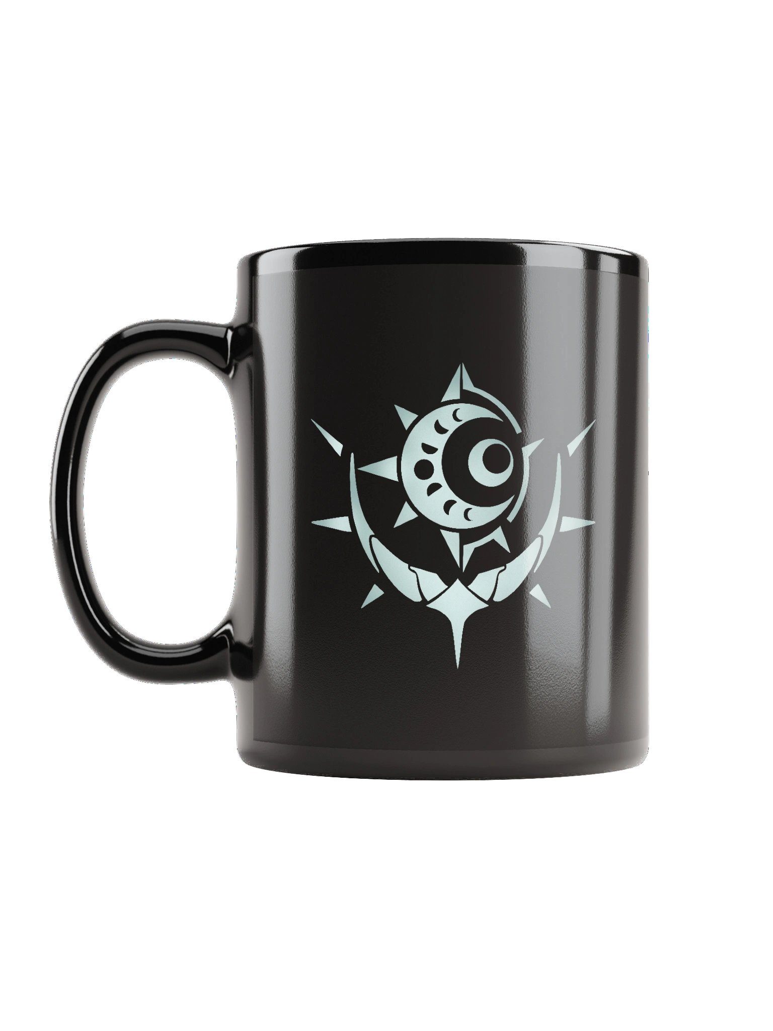 Glossy Mug (black) - Moon Mark Design product image (6)