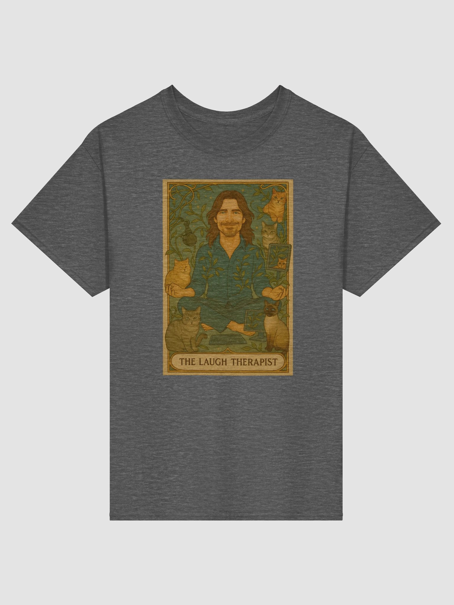 Tarot Card - The Laugh Therapist - Lunch Therapy on the back - Unisex Ultra Cotton Tee product image (1)