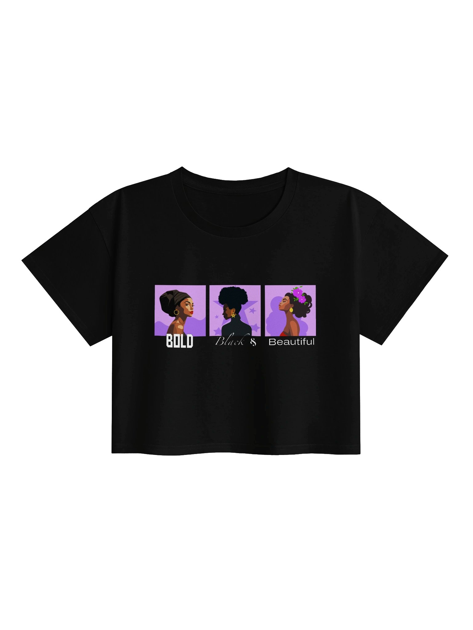 Bold Black Beautiful Icon Crop Tee product image (1)