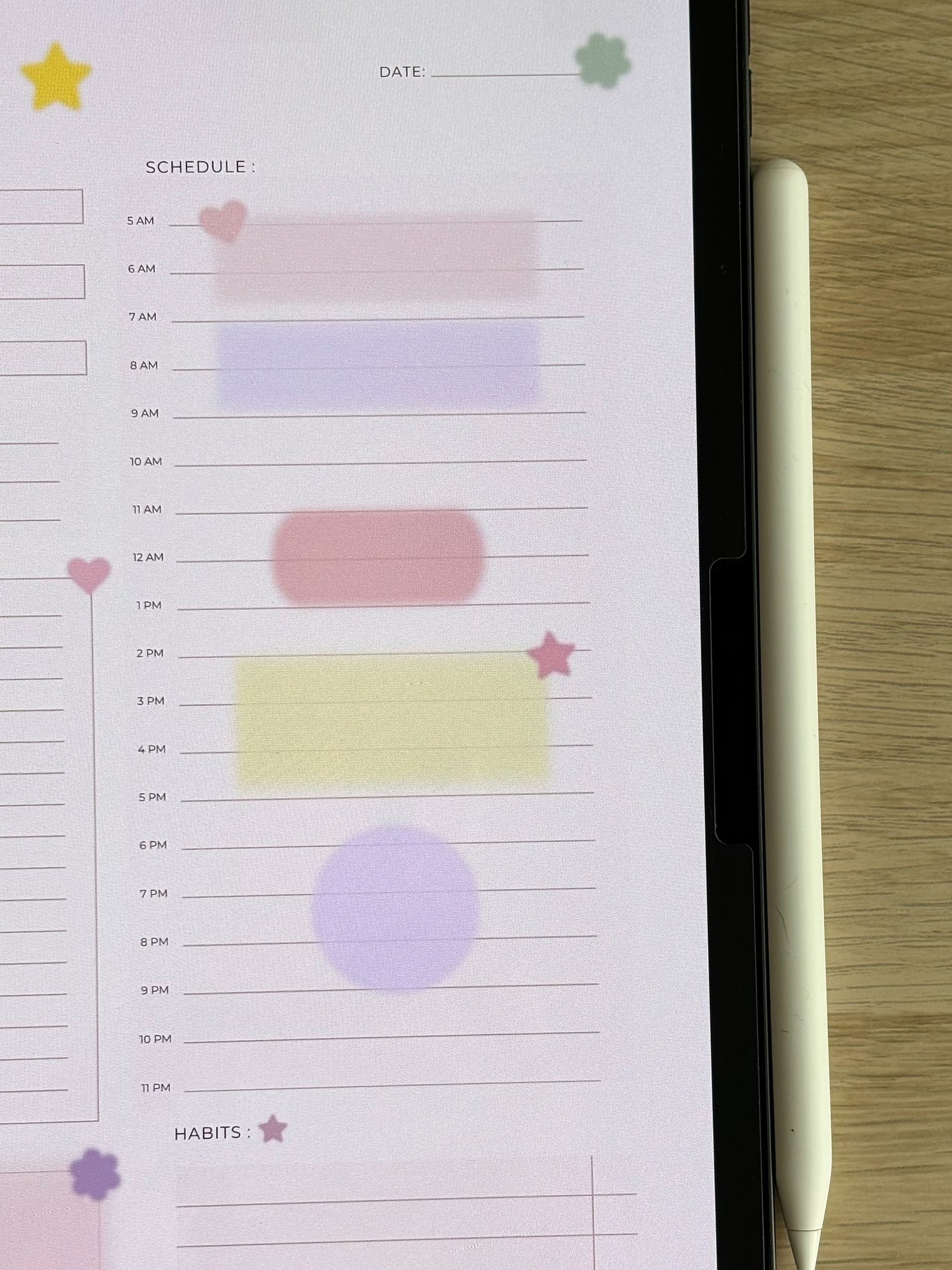 Soft Shapes Stickers - 40+ Blurry Pastel Digital Stickers product image (2)