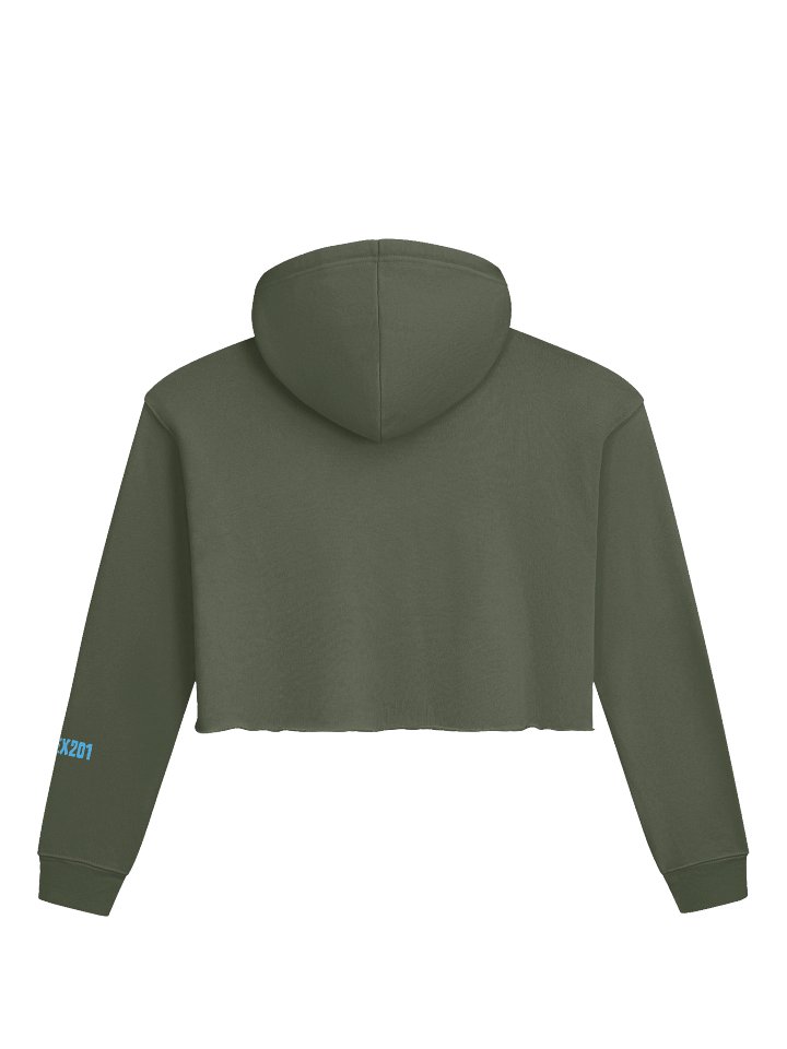 DELULU Blue Stylized Crop Hoodie product image (6)