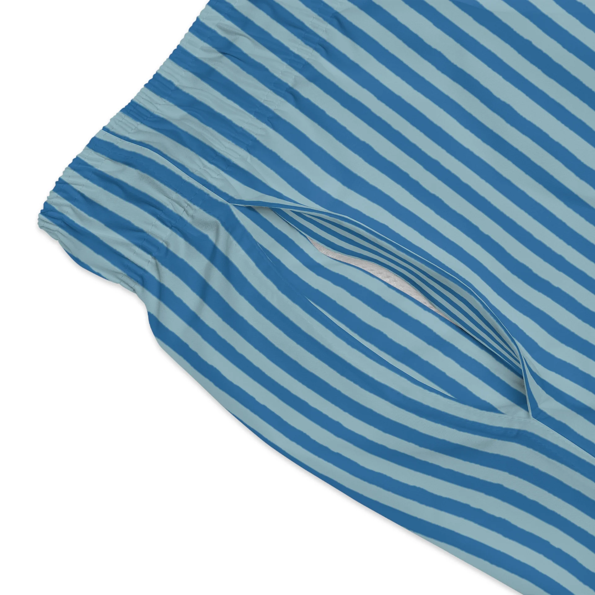 Ocean Blue Paisley and Stripes Swim Trunks product image (3)