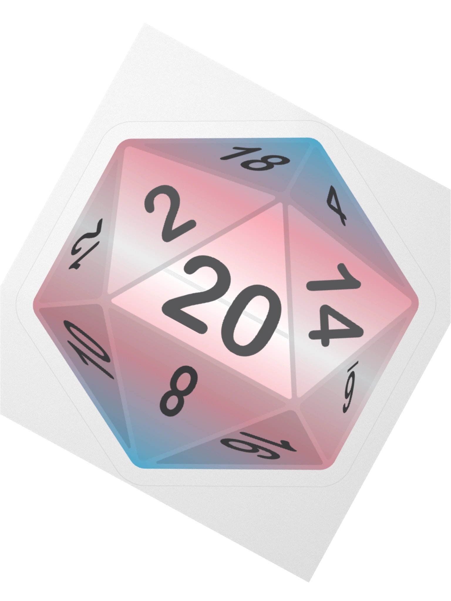 Trans Pride D20 Sticker product image (5)