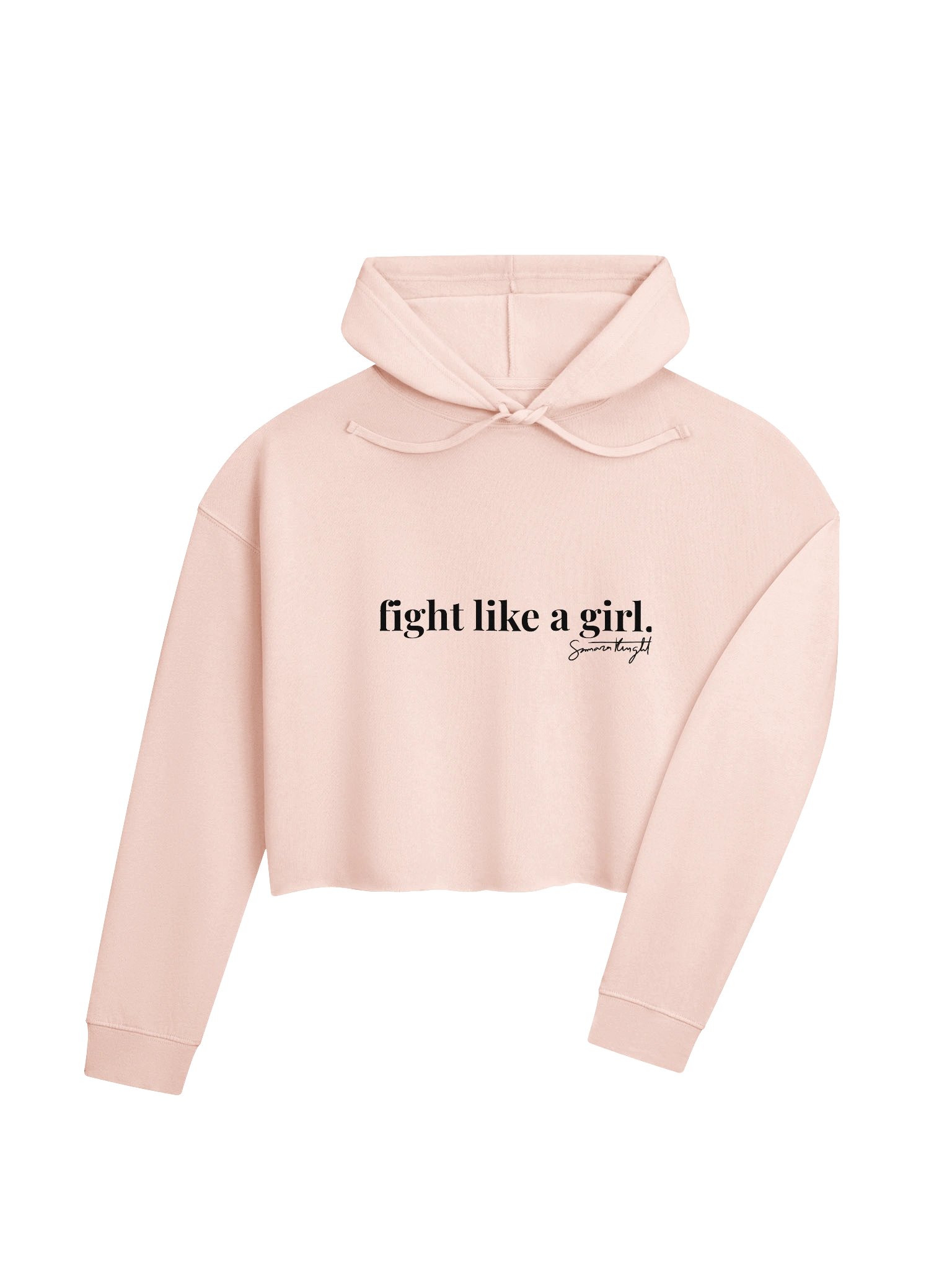 Fight like a girl pastel crop hoodie product image (4)